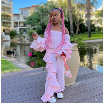 Off Shoulder Frill Cord- Vacation Wear