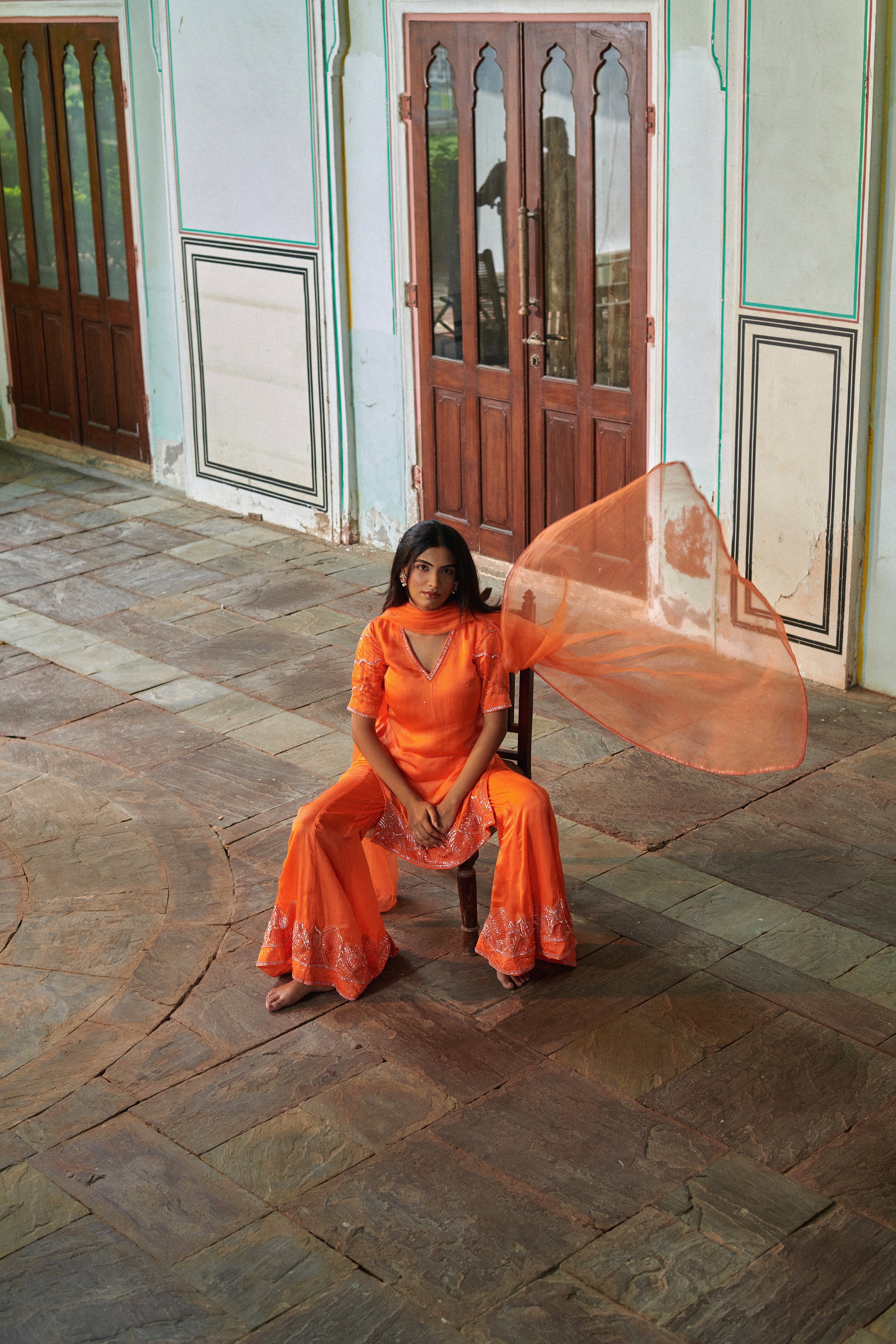 Arunima (अरुणिमा) - Embroidered Kurta & Palazzo Set