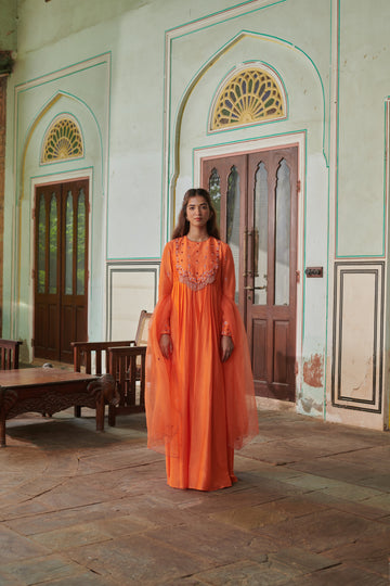 Ābhā (आभा) - Embroidered Anarkali Set