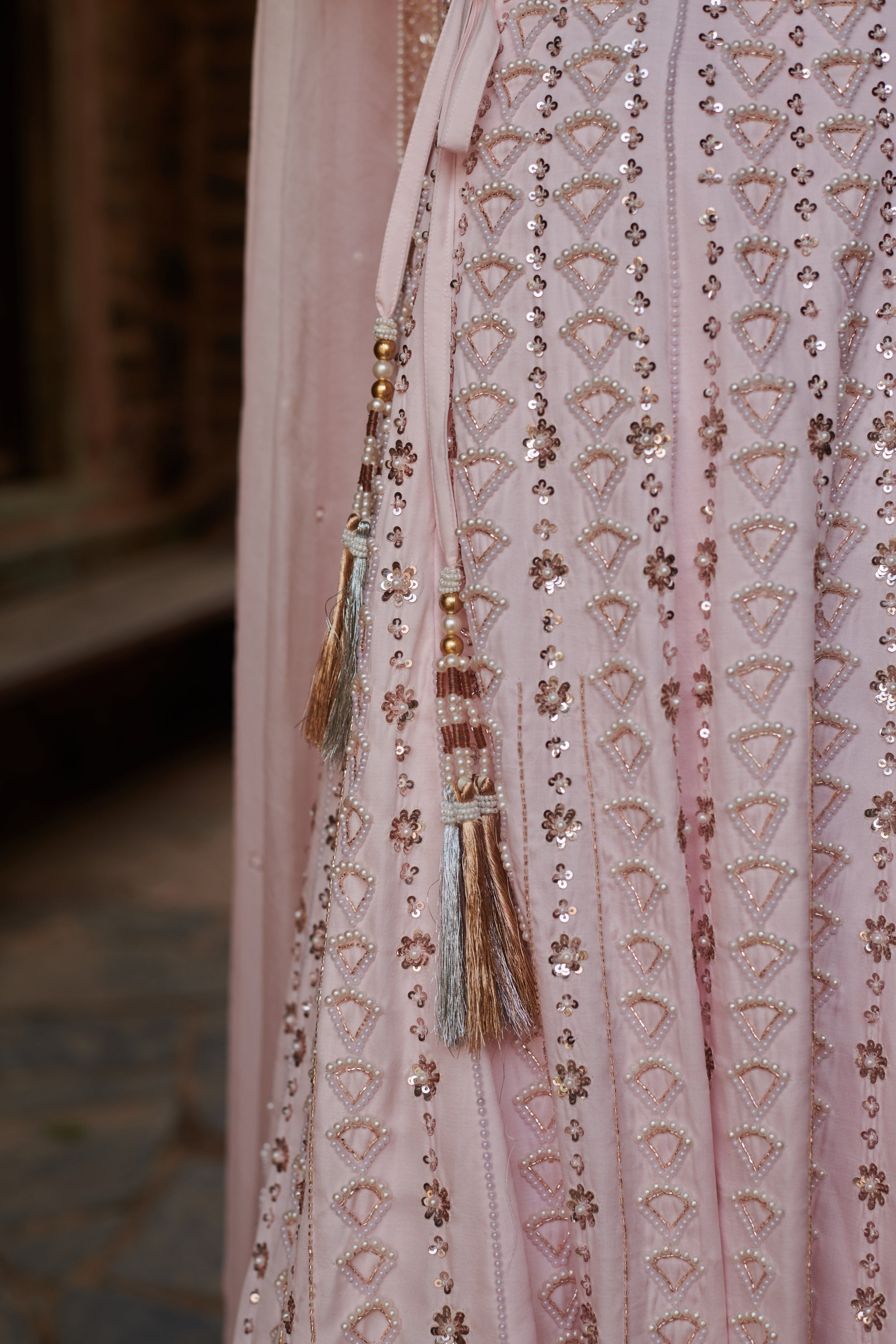 Anokhī (अनोखी) - Pink Embroidered Lehenga Set