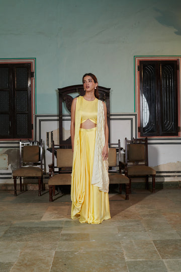 Trividha (त्रिविधा) - Drape Skirt Set